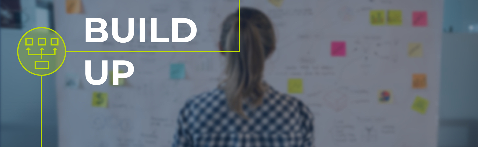 graphic that says build up