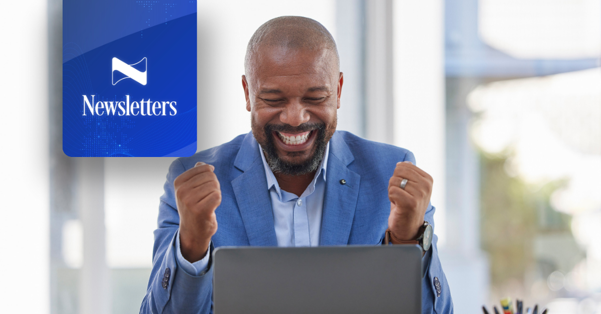 Newsletter header for an article about the top 5 benefits of an SBA loan.