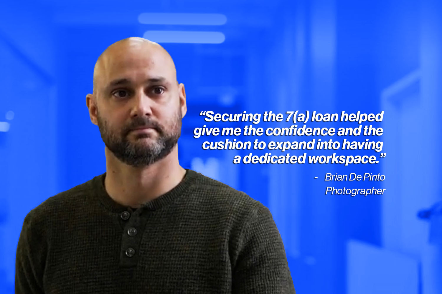 Brian De Pinto, photographer that got an SBA 7(a) loan through NEWITY.