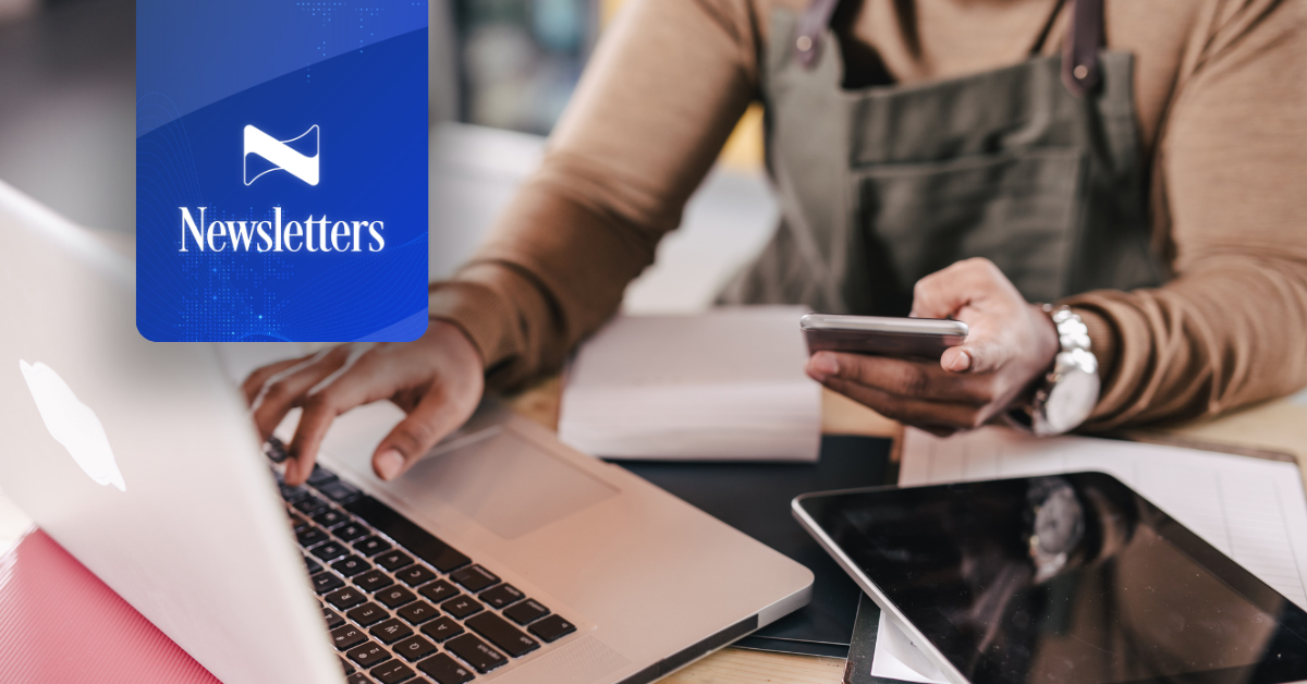 A person checking their SBA loan interest rates.